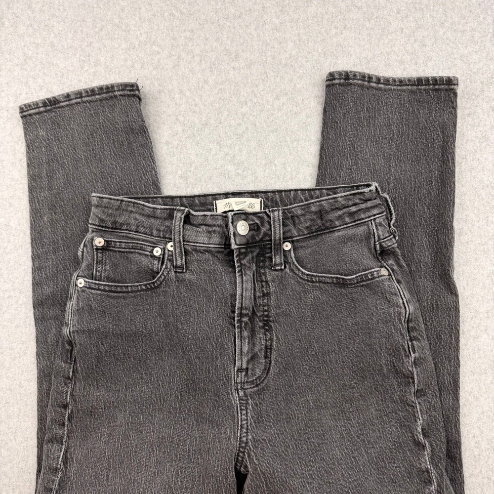 Madewell The Curvy Perfect Vintage‎ Jean Faded Black High Rise Tapered Size 25